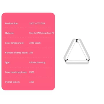 V8 LED Foldable 3 Lampu 10IN Selfie Make Up Ring Light