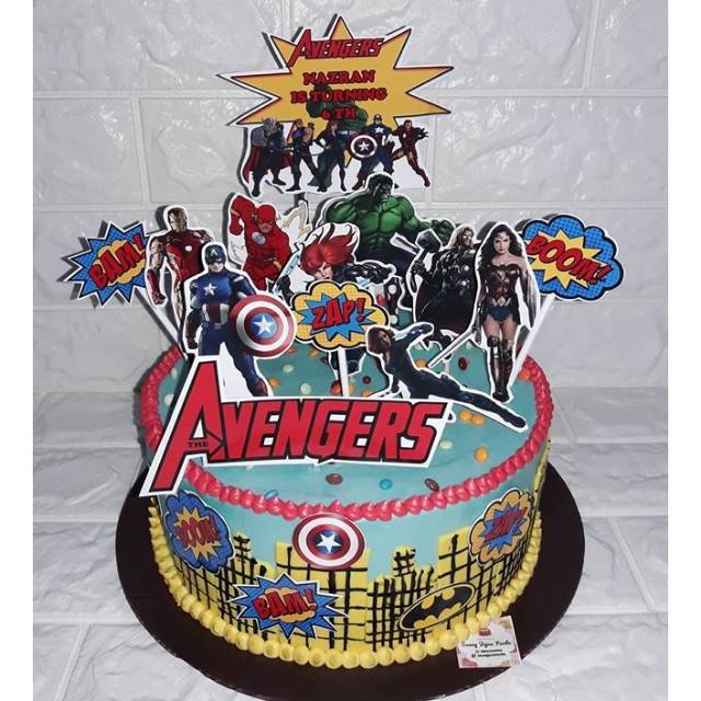 Jual Kue ulang tahun avenger cake ultah the avenger topper | Shopee