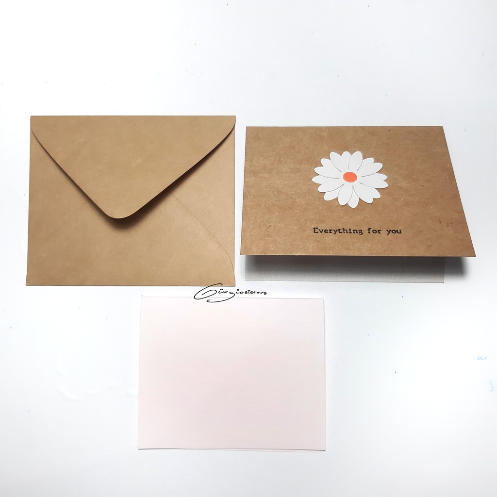 Jual Rustic Flower Cards | Kartu Ucapan Bunga | Flower Card | Kartu ...