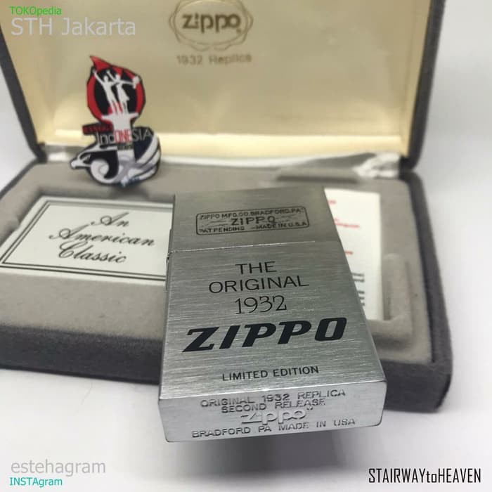 Jual zippo Replica 1932 PRINT the original Limited Edition release