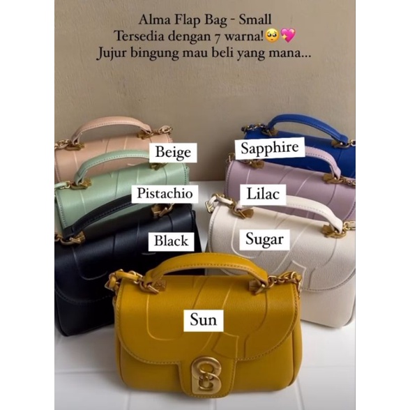 Jual Alma Flap bag small Sun Buttonscarves black