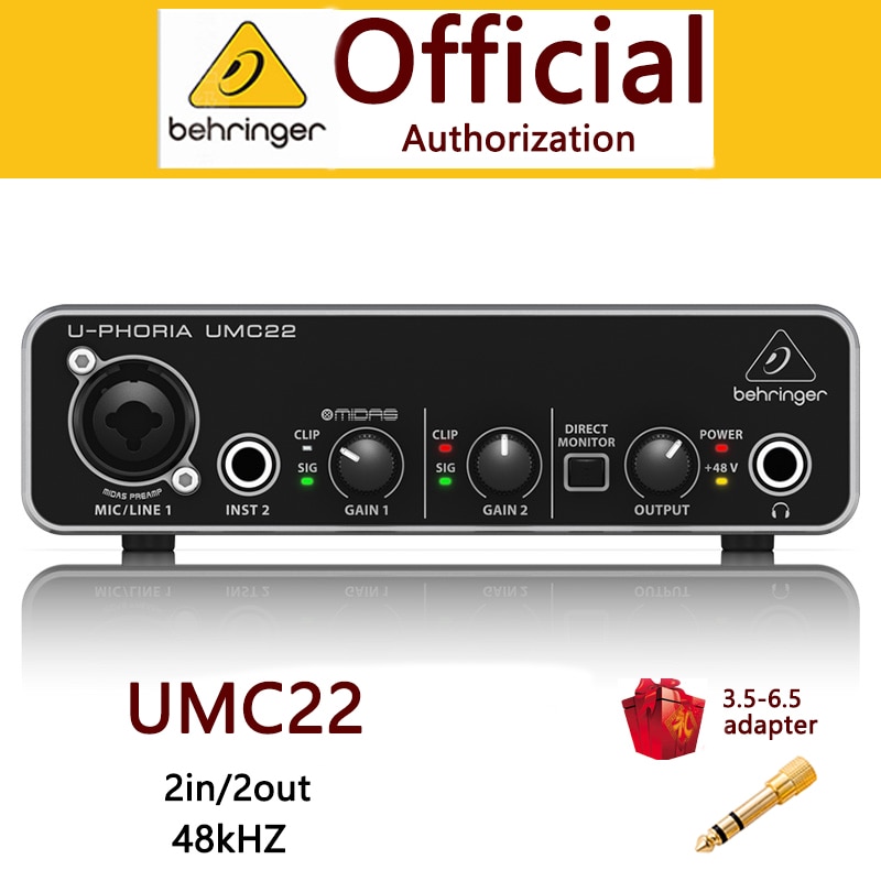 Jual Behringer Umc22 Audio Interface Microphone Headphone Amplifier