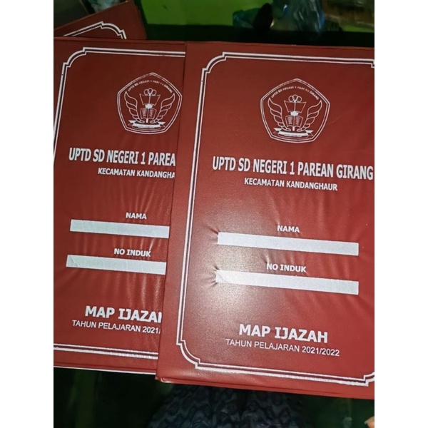 Jual sampul raport sablon tipis setengah map kosongan | Shopee Indonesia