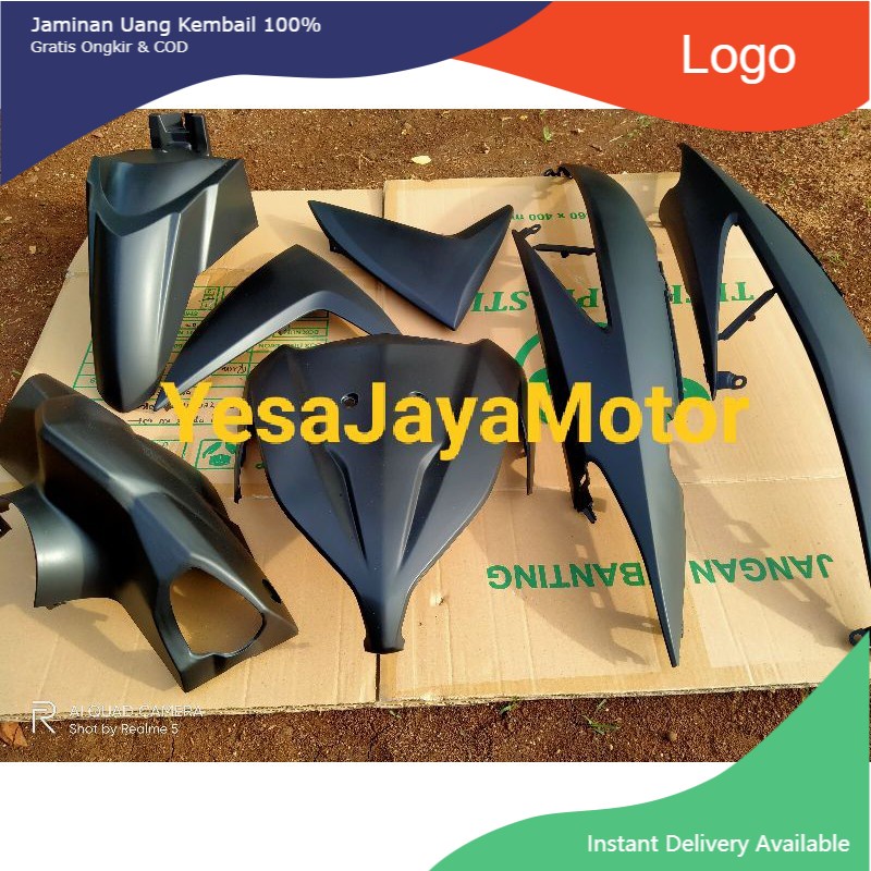 Jual Full Body Halus Honda Vario fi 110 LED Warna Hitam Doff (baru