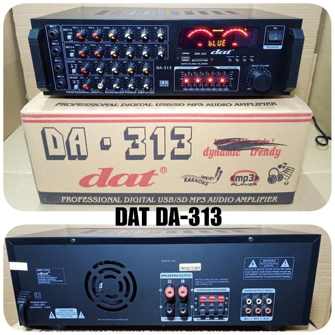 Jual Ampli bluetooth DAT DA-313 power amplifier mixer | Shopee Indonesia