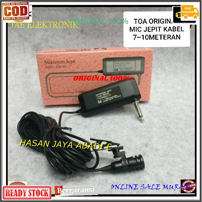 Jual G65 toa Mic Jepit kabel 8meter original Kancing kerah baju ...