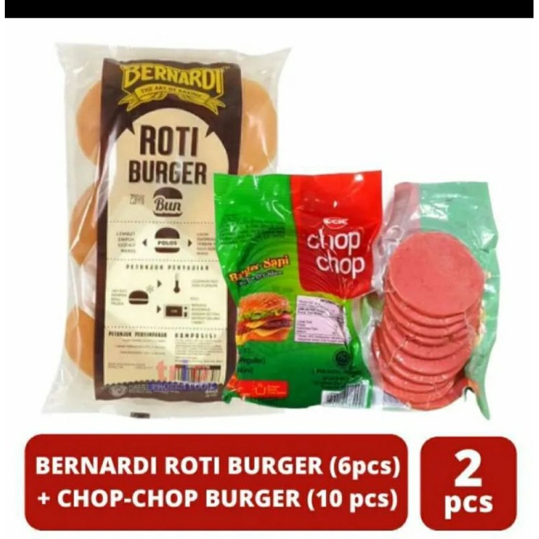 Jual pekat hemat burger (roti +burger cham) dan (roti + burger sapi ...