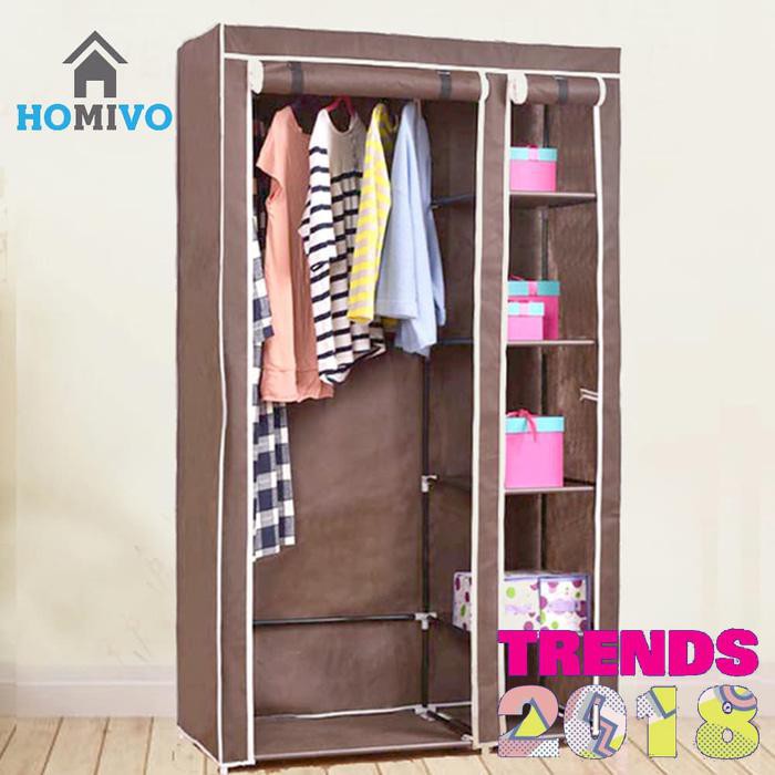 Jual CLOTH RACK WITH COVER RAK BAJU MULTI FUNGSI LEMARI KAIN [GY02V2