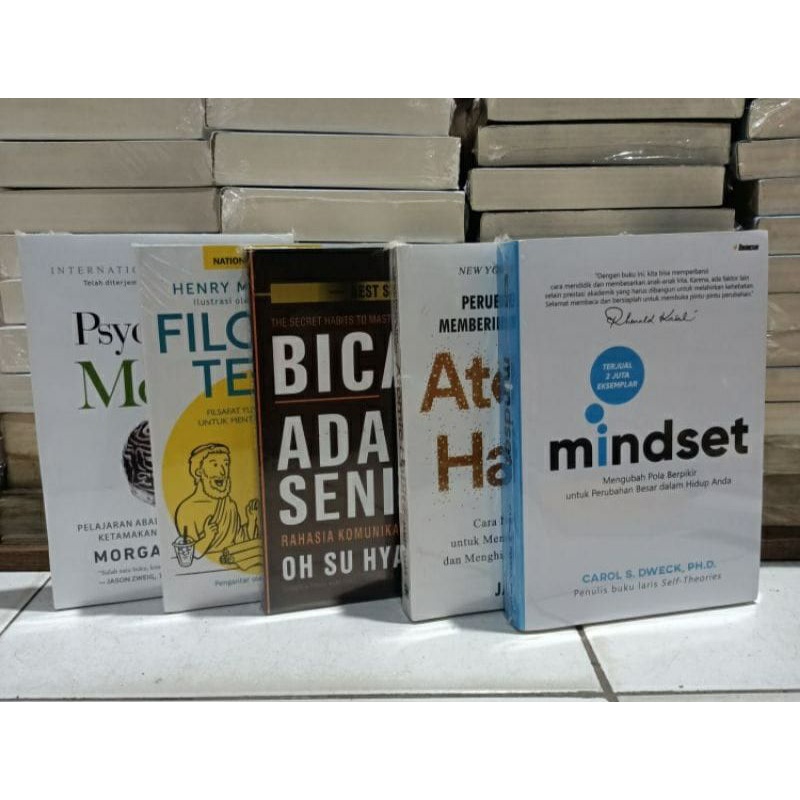 Jual PAKET 5 BUKU : FILOSOFI TERAS - MINDSET - ATOMIC HABIT - THE