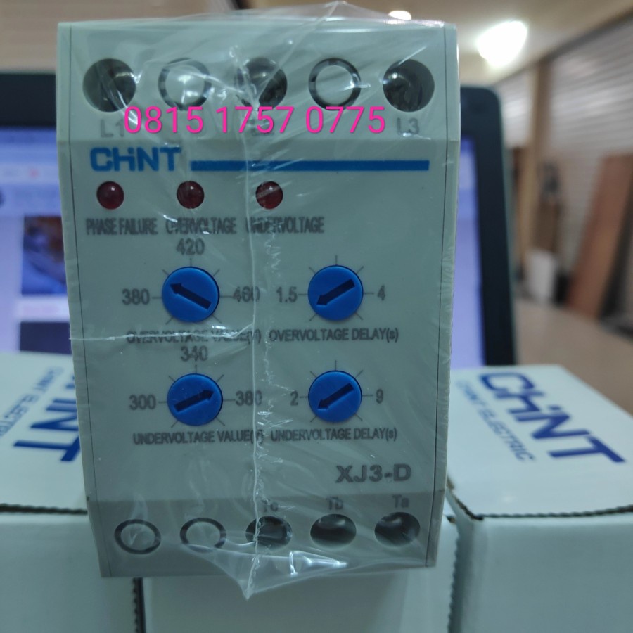 Jual PFR XJ3D /Chint / phase failure relay 380V Shopee Indonesia