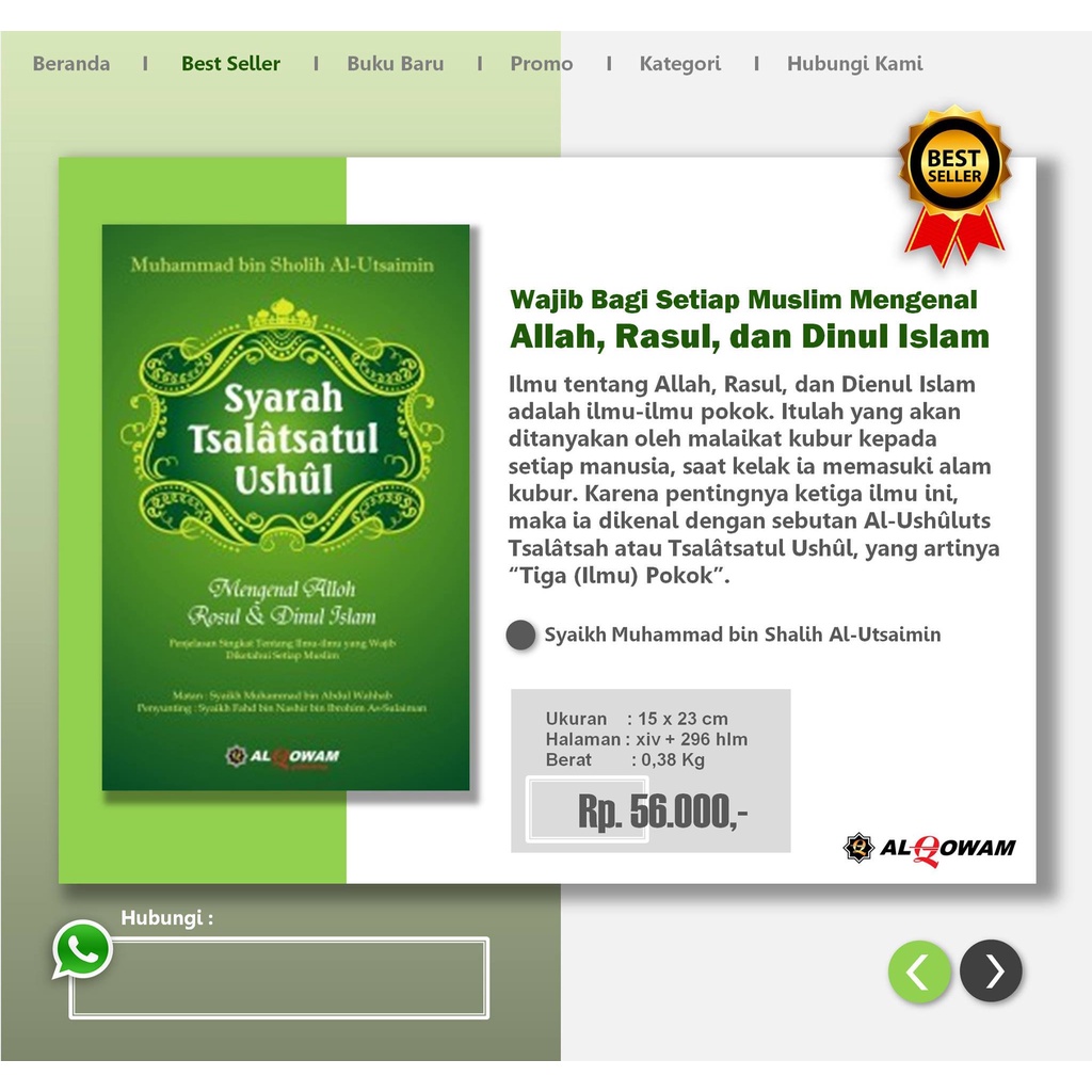 Jual BUKU SYARAH TSALATSATUL USHUL, MENGENAL ALLAH, RASUL, DAN DINUL ...