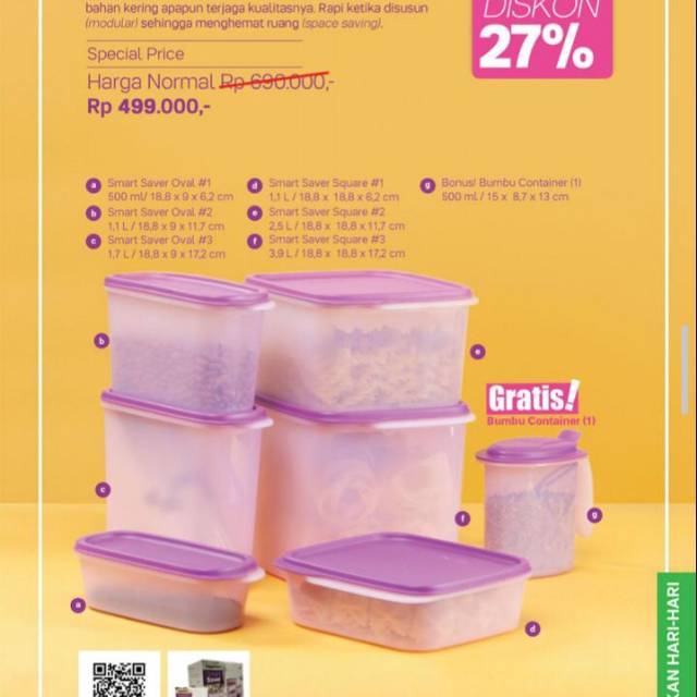 Jual Tupperware Smart Saver Shopee Indonesia