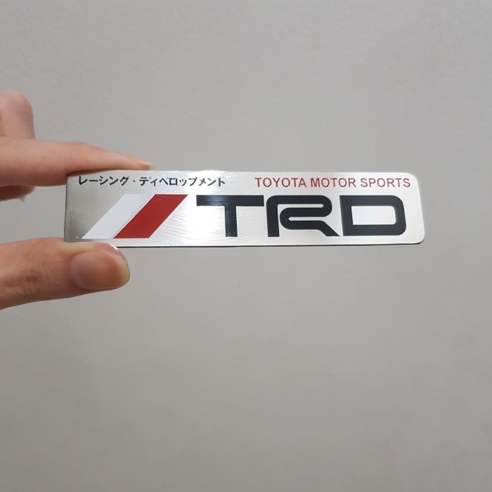 Jual Berkah Emblem Trd Badge Plat Toyota Motorsports Kanji Japan