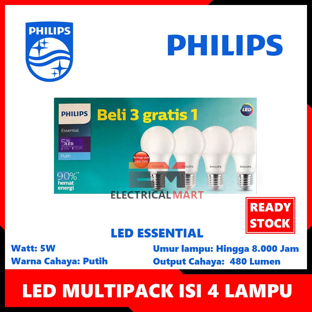 Jual Paket Pcs Lampu Bulb Led Philips Mycare W W W W W