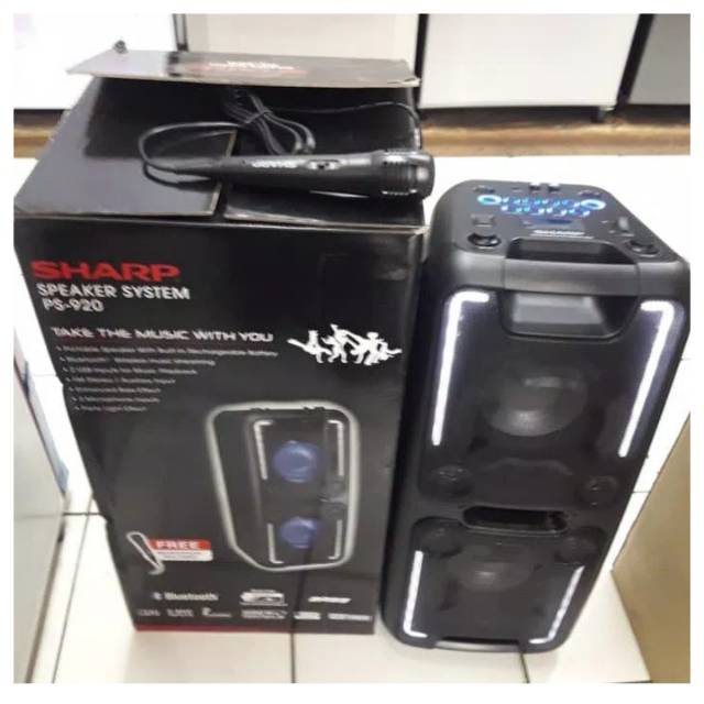 Jual SHARP PS-920 SPEAKER AKTIF PORTABLE - USB BLUETOOTH KARAOKE ...