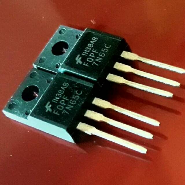 5 Pezzi FQPF7N65C MOSFET Canale N, 650V, Nuovo, Marca Fairchild