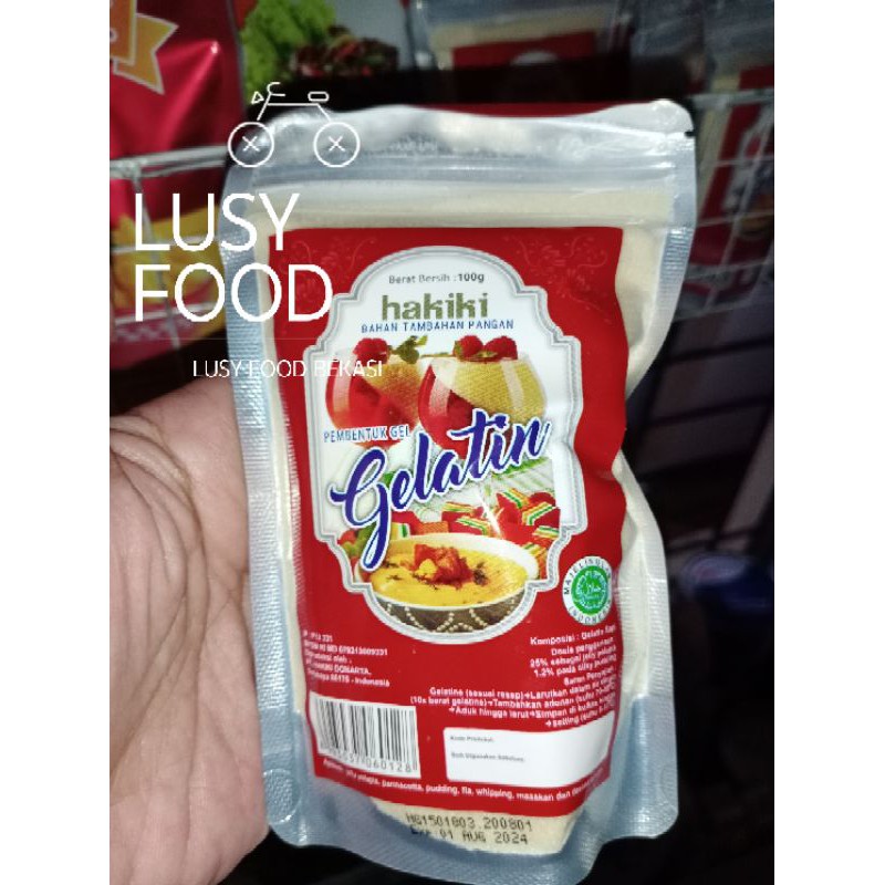 Jual Gelatin powder gelatin hakiki bubuk 100gr Halal Mui Shopee Indonesia