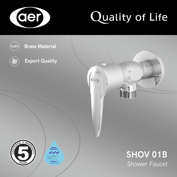 Jual AER Kran Shower Kuningan / Brass Shower Faucet - SHOV 01B | Shopee ...