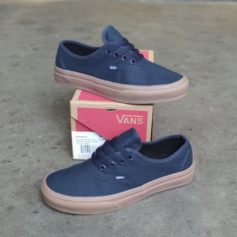 Vans authentic dress blue hot sale gum