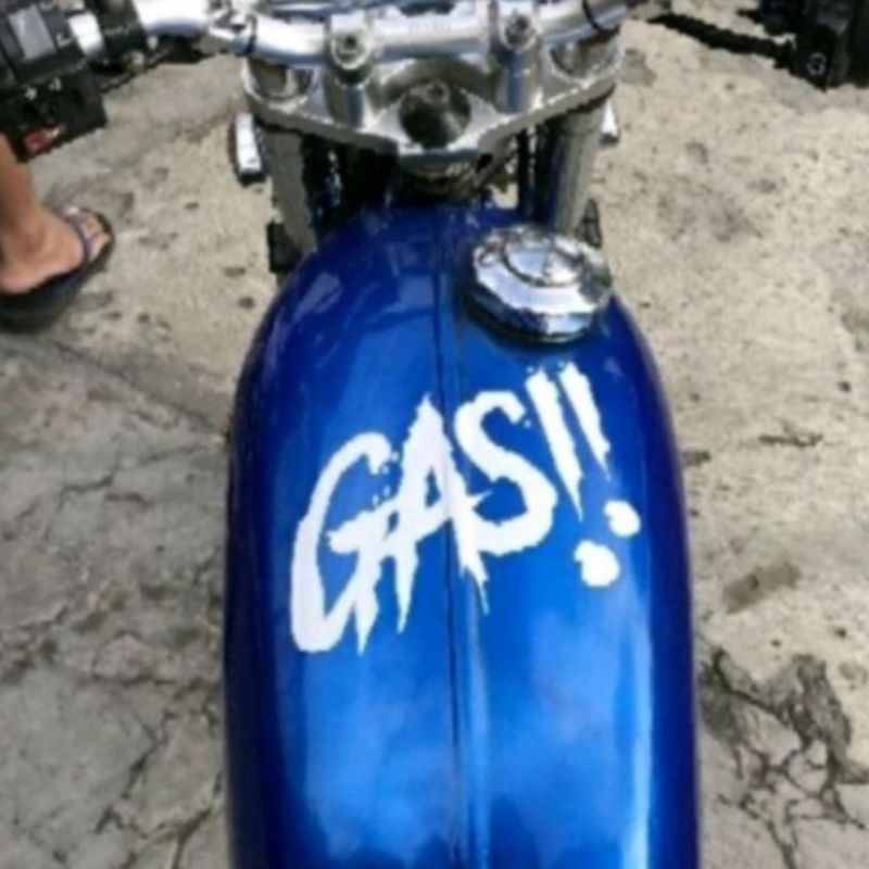 Jual Sticker gas cutting stiker gas cutting sticker motor sticker mobil ...