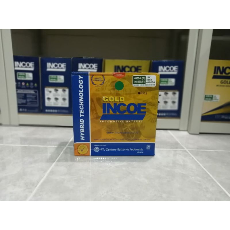 Jual Aki Mobil HRV, CRV, Accord INCOE GOLD NS60LS 12V-45Ah Aki Basah