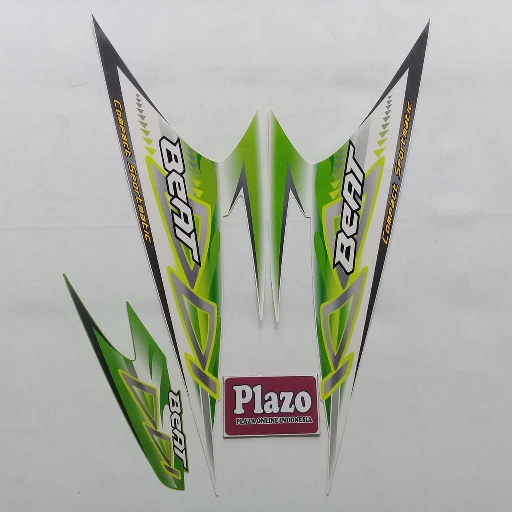 Jual stiker lis striping motor honda beat 2012 putih-hijau | Shopee