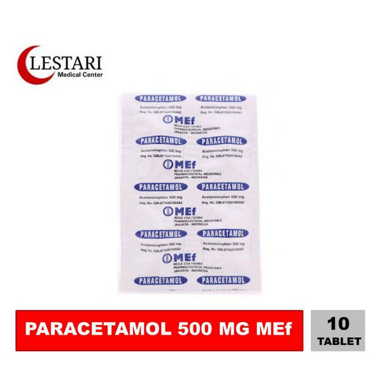 Jual Paracetamol MEF 500mg/1 Strip/10 Tablet Shopee Indonesia
