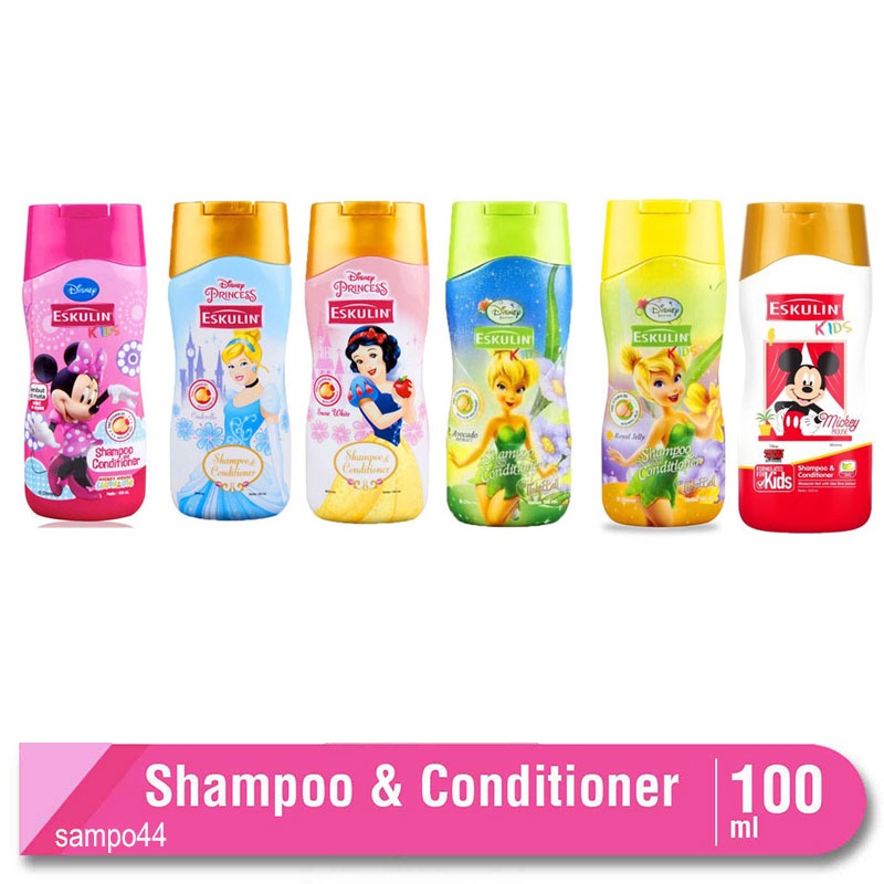 Jual Eskulin Kids Shampoo & Conditioner 100ml - Sampo Anak Disney 100ml ...