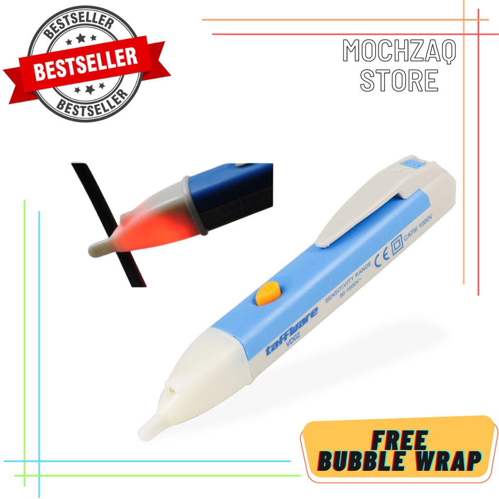 Jual Test Pen Noncontact Tespen AC Voltage Alert Detector 90V1000V