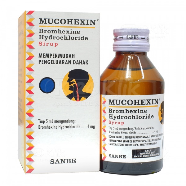 Jual Mucohexin Elixir Syrup 120ml Mucolytic Agent Pengencer Dahak Bisa