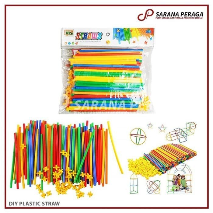 Jual Mainan Magic Straws isi 300 pcs Straws and Connectors Building