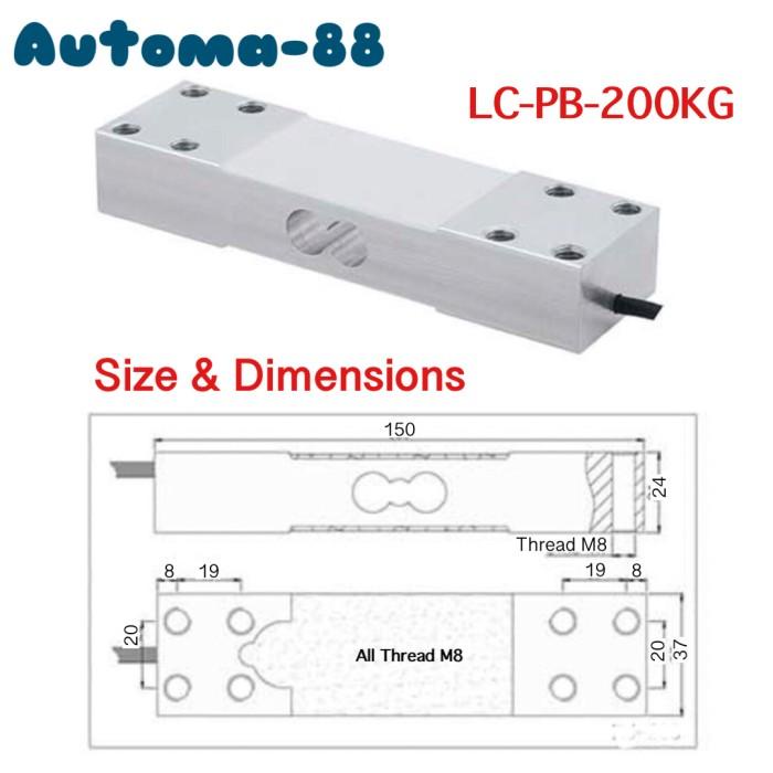 Jual Alat Ukur Loadcell 200 Kg Load Cell 200Kg Sensor Timbangan Digital ...