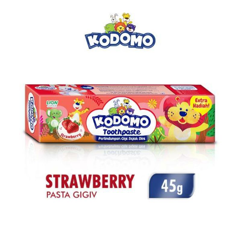 Jual Kodomo pasta gigi 45g rasa strawberry | Shopee Indonesia
