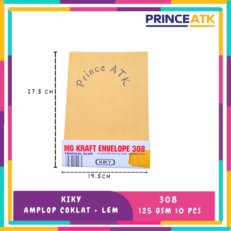 Jual Pack Amplop Coklat Lem Kiky Gsm Kraft Envelope Isi