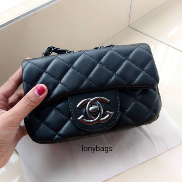 Jual TAS CHANEL MINI BLACK FOTO ASLI BISA COD Shopee Indonesia