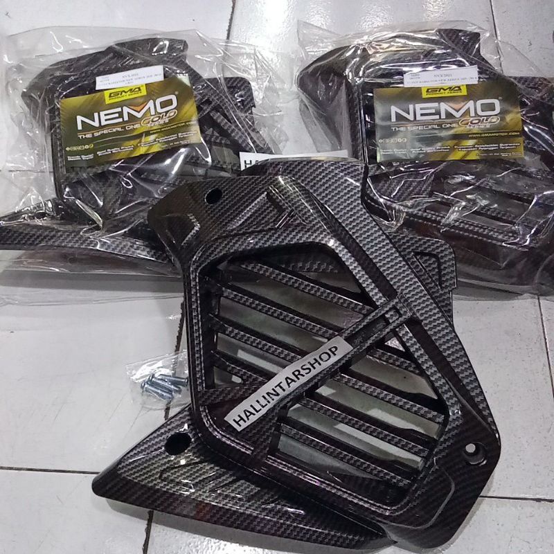 Jual Cover Radiator Aerox New Connected Carbon NEMO ORI 100% impor ...