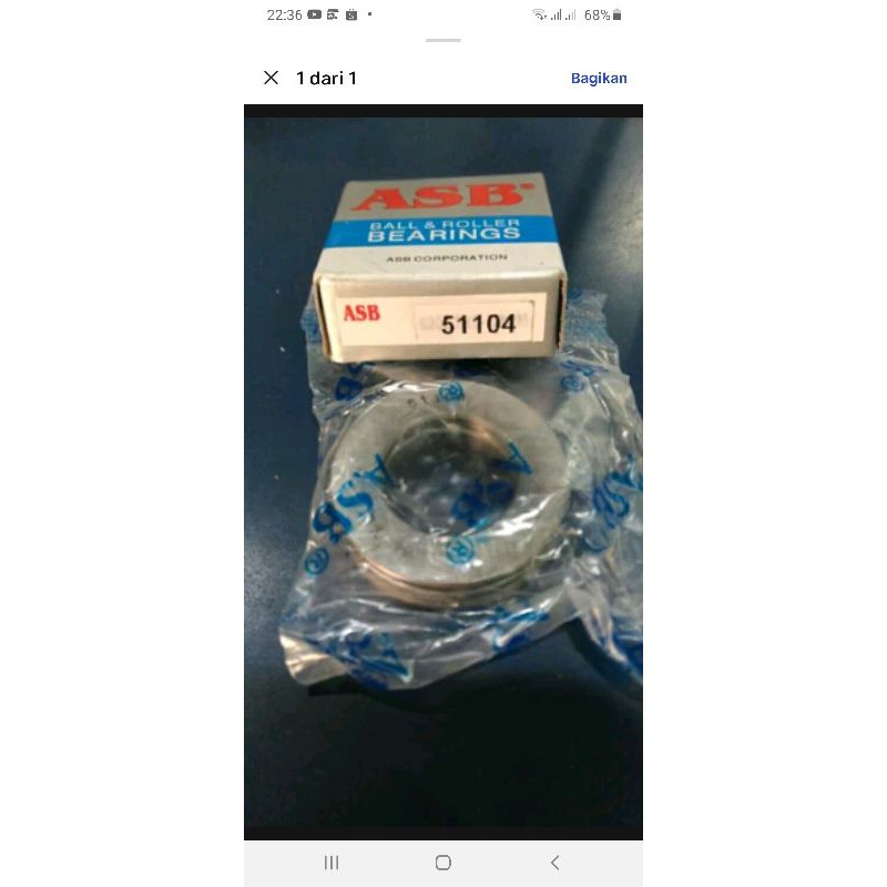 Jual Thrust Bearing 51104 ASB | Shopee Indonesia