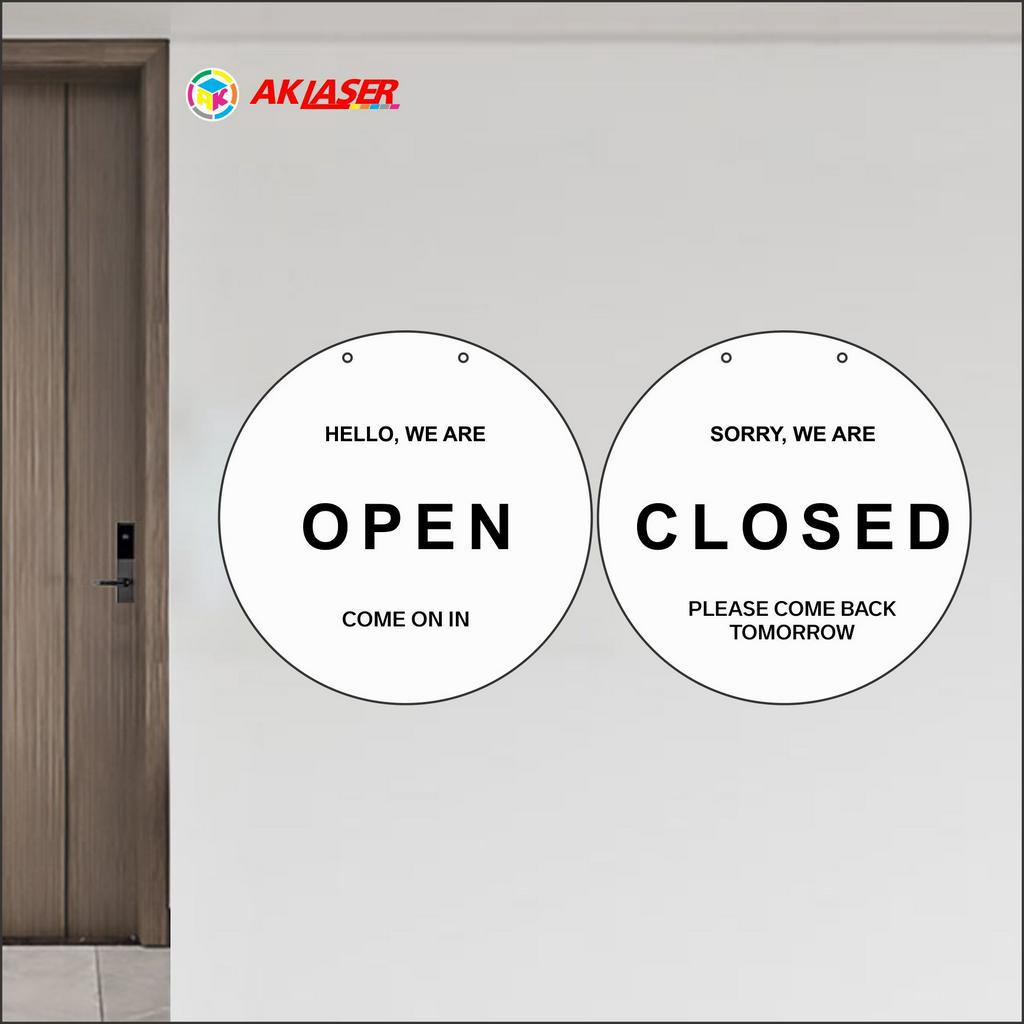 Jual AKRILIK SIGN OPEN CLOSE TIPE 6 | Shopee Indonesia