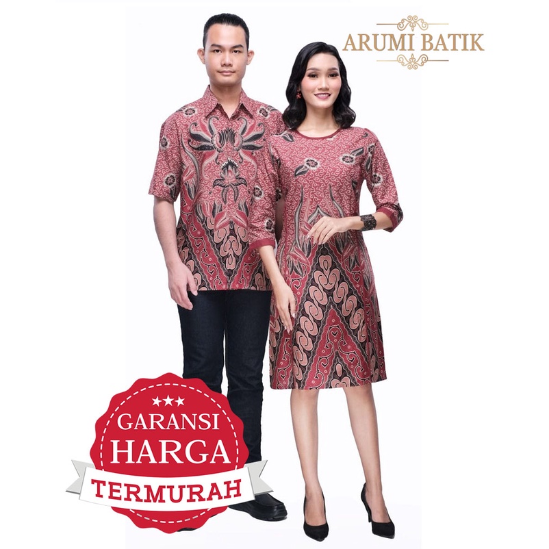 Jual Sarimbit Couple Keluarga Seragam Pria Wanita Dress Batik