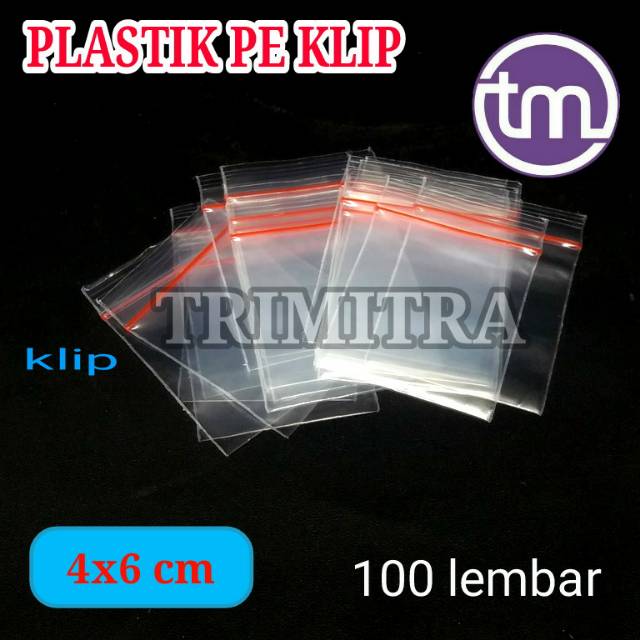 Jual Pe Klip 4x6 Kantong Plastik Klip Bening Transparan Kemasan Obat Zipper Shopee Indonesia 1004