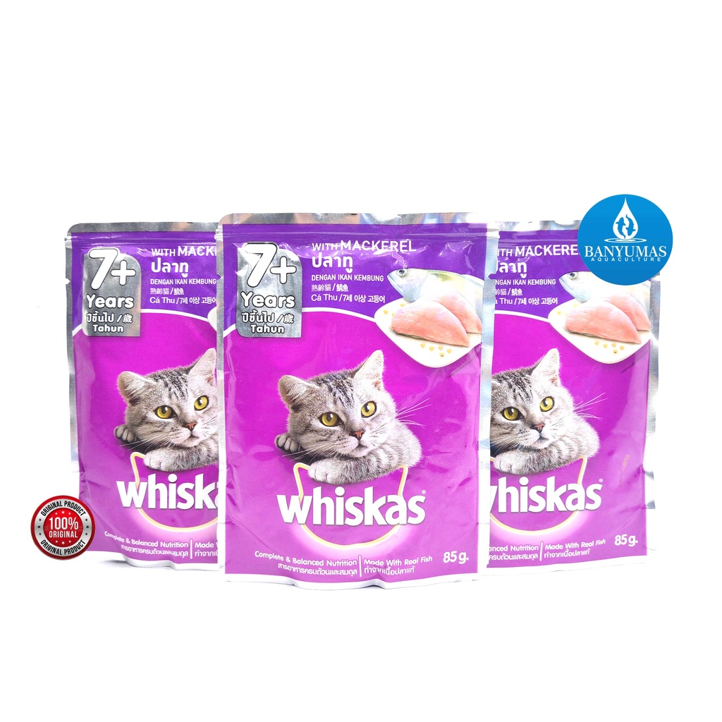 Jual Whiskas Basah Whiskas Adult 7+ Mackerel Makanan Kucing Wet Food