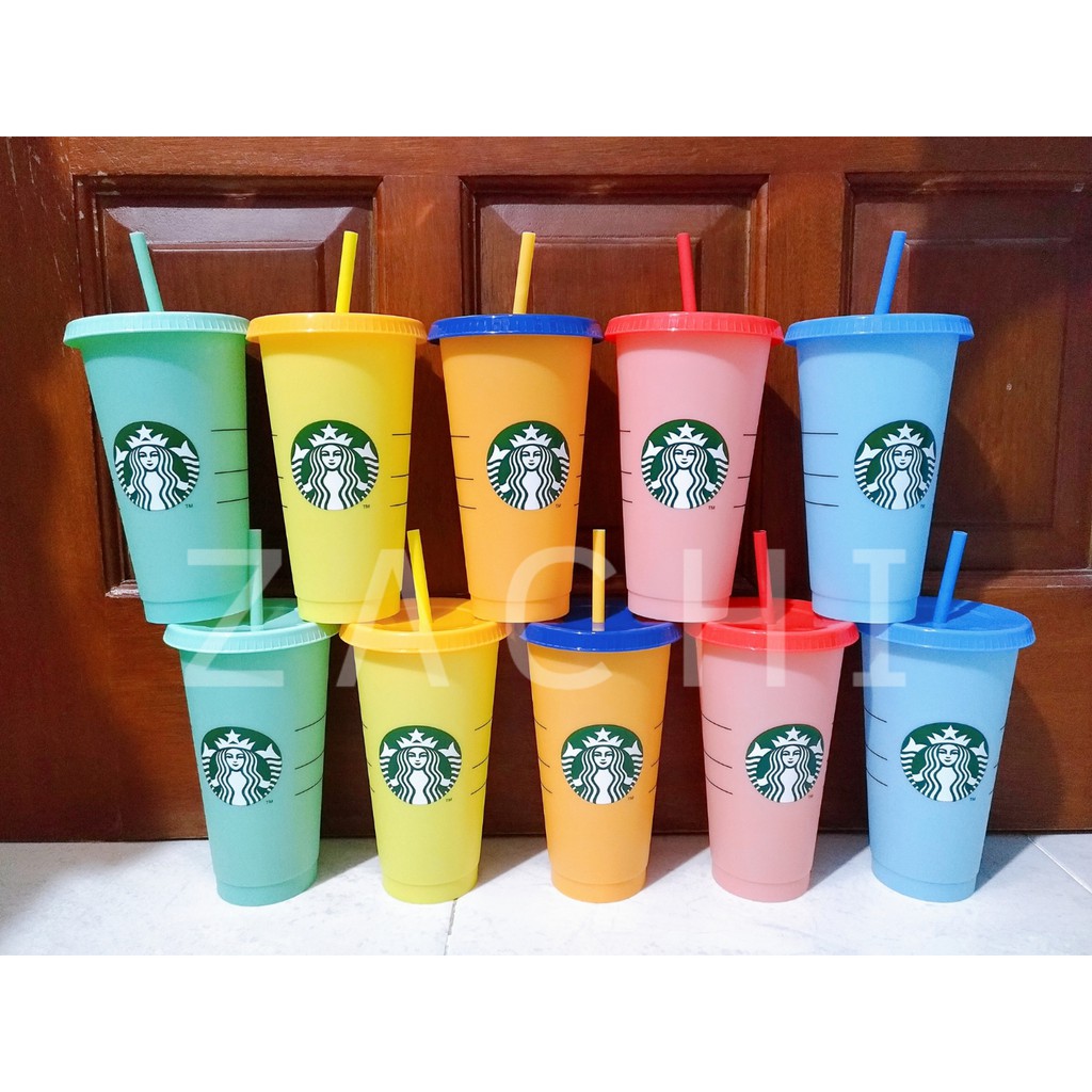 Jual Official Starbucks Color Changing Reuseable Cup / Starbucks Colour