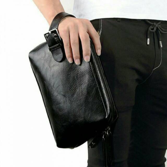 Jual Tas Pria Keren Kulit Model Pouch Bag Branded Import Shopee