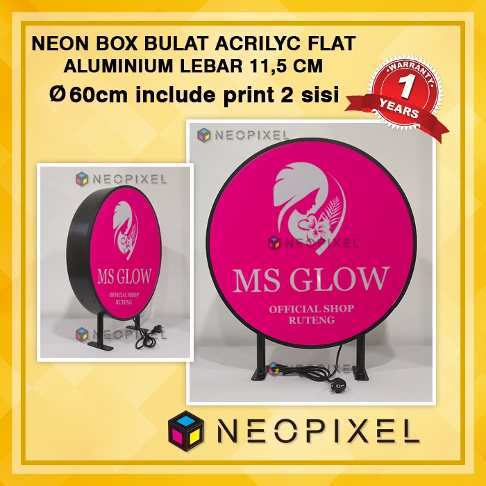 Jual Papan Nama Neon box Toko Menu Cafe LED Lightpad A1 Wall+Print Visual -  Hitam - Kota Surabaya - Neopixelshop