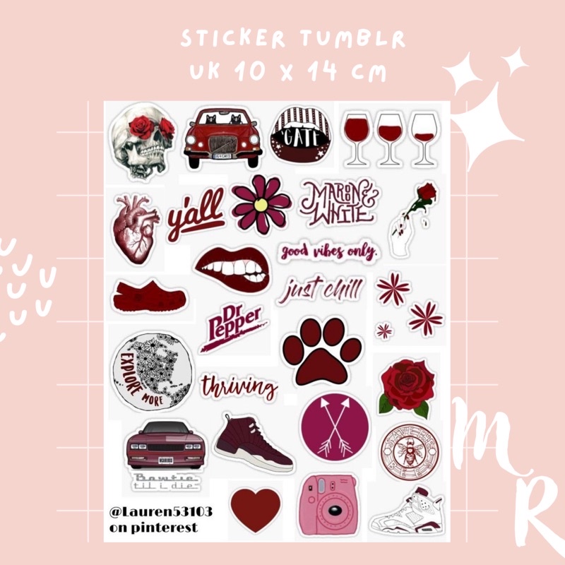 Jual [ PART 8 ] Stiker Tumblr mini / stiker untuk HP / stiker laptop ...