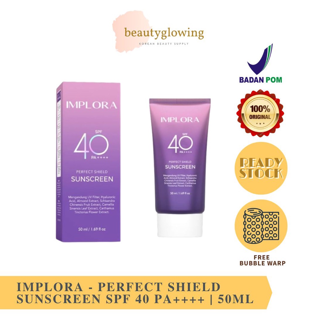 Jual IMPLORA SUNSCREEN PERFECT SHIELD SUNSCREEN SPF40 PA++++ membantu ...