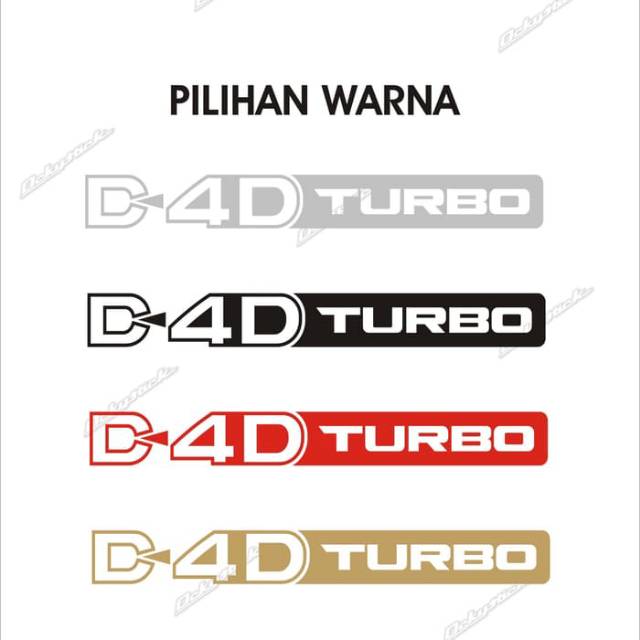 Jual Cutting sticker D4D TURBO stiker mobil | Shopee Indonesia