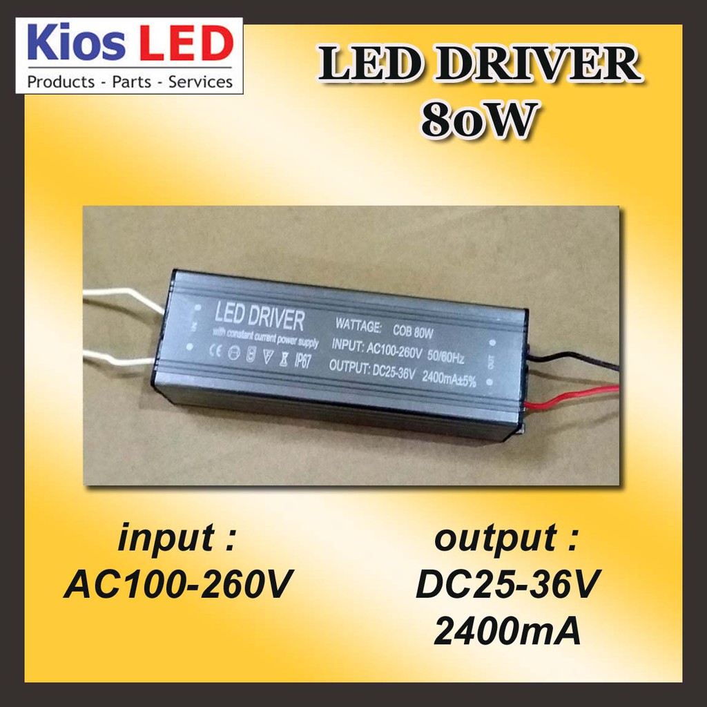 Jual LED Driver 80w 80 watt COB Waterproof | Shopee Indonesia