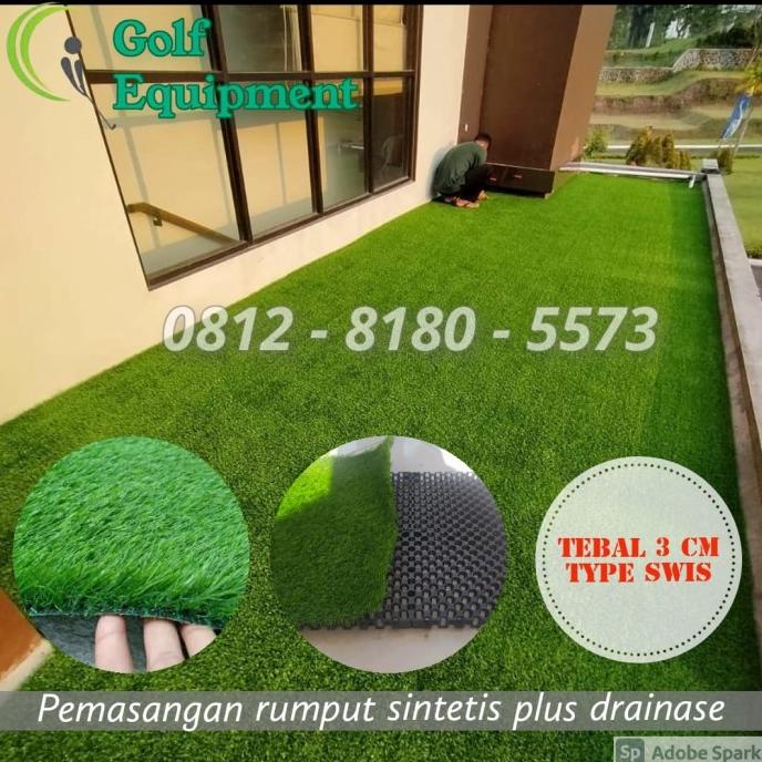 Jual Pemasangan Rumput Sintetis Taman Area 18 Meter + Alas Drainase ...