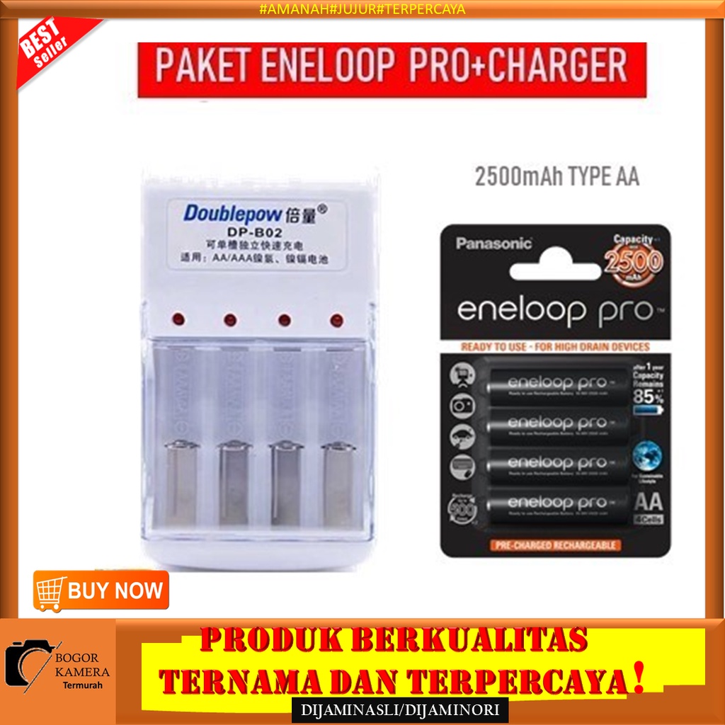 Jual Paket Eneloop PRO + Charger AA / AAA for eneloop | Shopee Indonesia